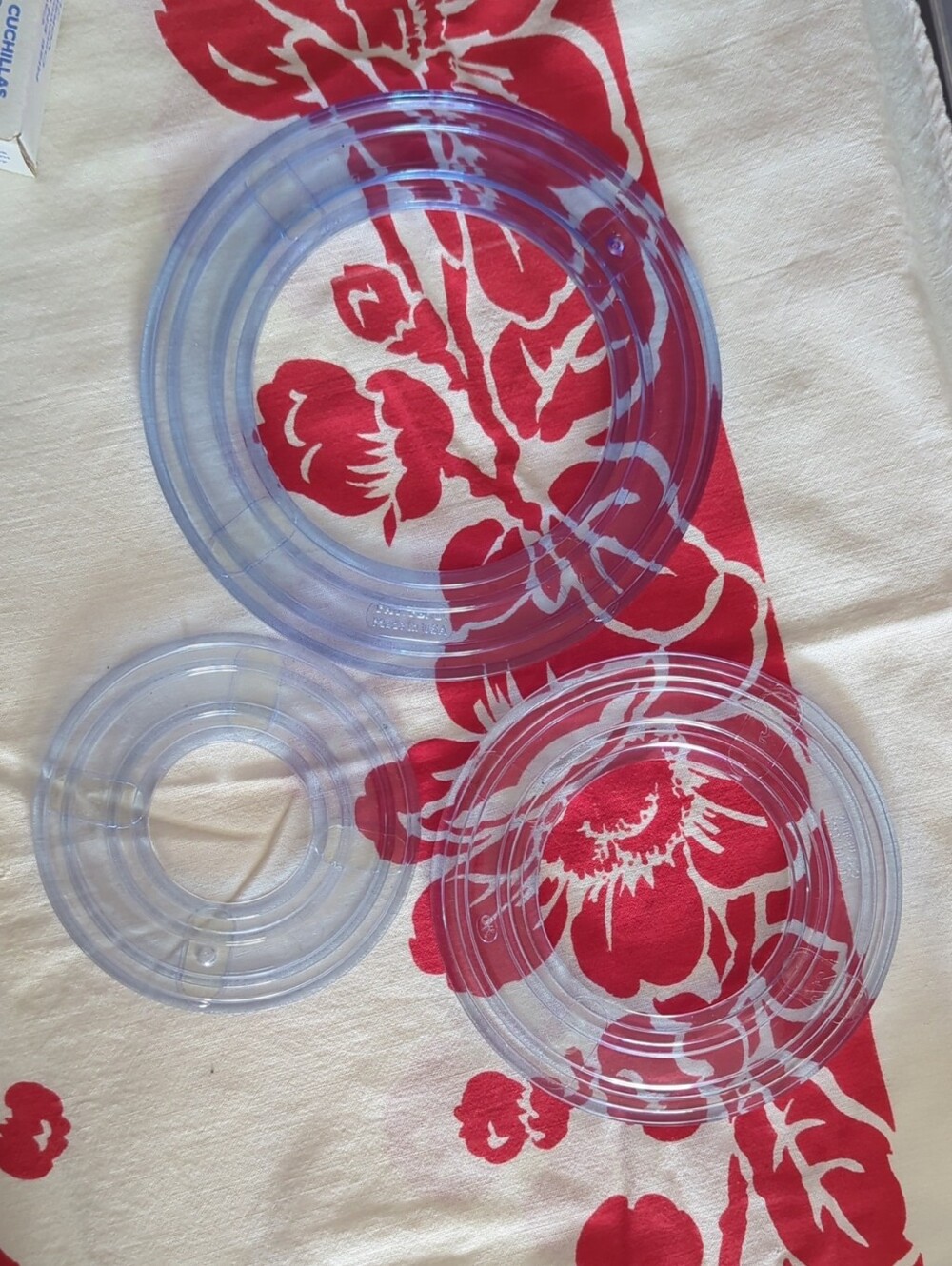 Vintage Clear Plastic Circle Pattern Set